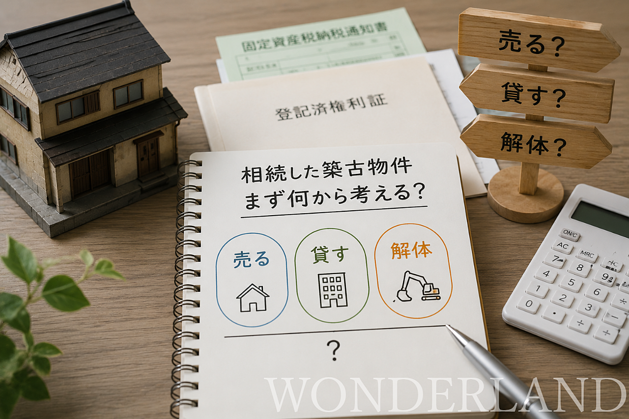 相続した築古物件、まず何から考える？～売る・貸す・解体、判断の入り口～
